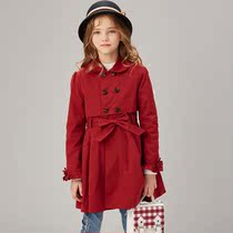 Girls Windcoat Jacket Mid Length Girl Child Clothing Fashion Children Han Edition 2022 New Autumn Style Foreign Air Great Boy