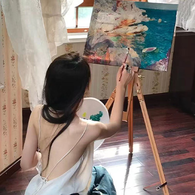 柚子手绘油画的LOGO