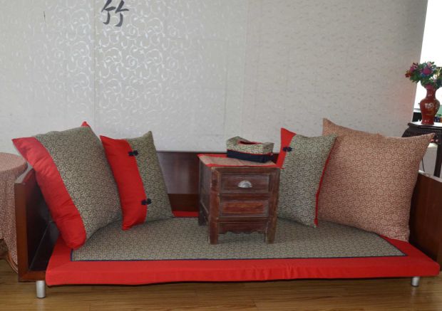 Danfeng Fabric: Cotton hoa mục vụ văn phòng tatami đệm sofa đệm pad đệm - với lõi - Ghế đệm / đệm Sofa đệm ghế gỗ đẹp