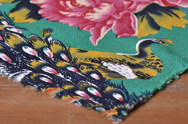 Creative Danfeng: mùa xuân và mùa hè cotton in vải con công hoa mẫu đơn Đông Bắc vải vải may mặc - nửa mét - Vải vải tự làm vải nỉ làm đồ handmade