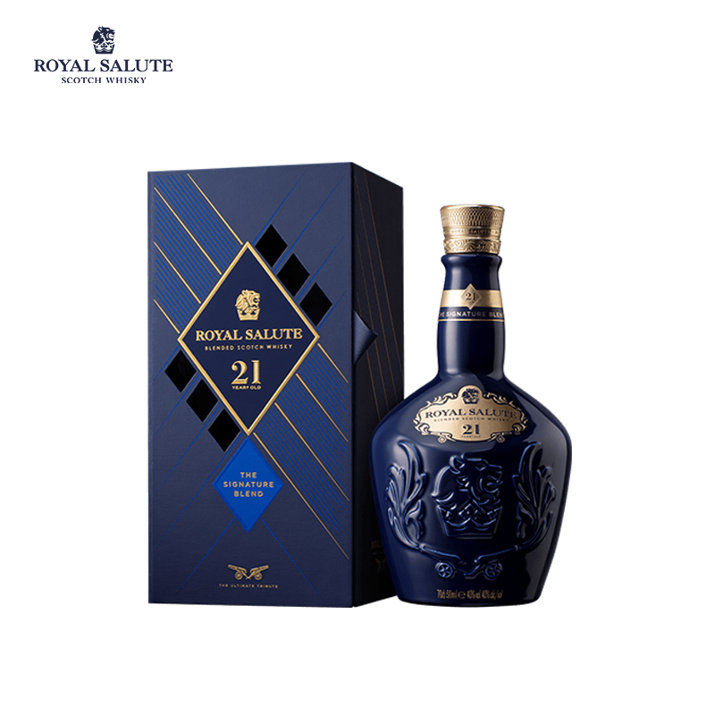 皇家礼炮royal Salute 21年调和威士忌500ml 英国进口全新包装