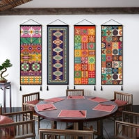 Tấm thảm trang trí bằng vải sơn trang trí tường phòng khách thảm vải decor treo tường