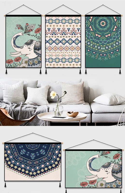 Trung Quốc phong cách trừu tượng vải tấm thảm phòng khách nghiên cứu bức tranh tường sofa nền tường mét hộp vải dệt trang trí thảm trang trí sofa