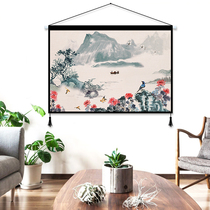 Chinese landscape style landscape painting country painting cloth art hanging painting Living room Xuanguan Decorative Painting Book House Hanging Blanket Zen of the Wall Painting
