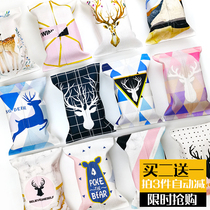 Nordic simple cotton and linen tissue box cloth tissue towel cover can be hung type paper bag roll paper bag table car Tissue Bag