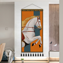 American entry to the house Fancy Decoration Hung Cloth Modern Minima Orange MarNordic Light Lavish Tapestry Background Bouins Hang Paintings