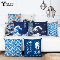 Japanese tatami pillow bedside pillow izakaya sofa waist office cushion pillow cover removable and washable