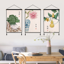 Modern Chinese fabric hanging painting Study bedroom decorative painting Bedside tapestry Bed and breakfast apartment hotel wall painting mural