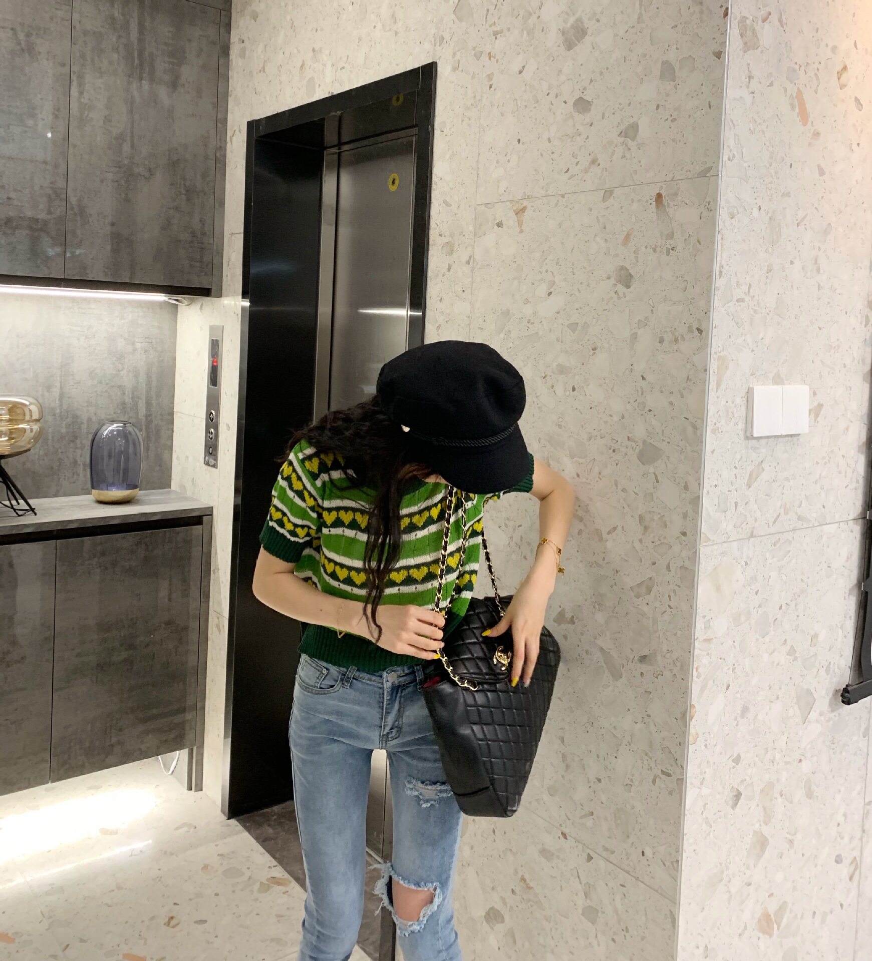 chic trendy slimming ripped jeans for women 2021 Spring and Autumn, Hyuna style 9-inch pants from Dongdaemun, South Korea pic 67