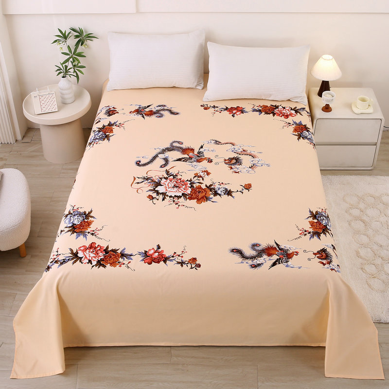 Old-Fashioned Shanghai Nostalgic Pure Cotton 100% Cotton Bed Sheet, Plain Cotton Sheet, Single Piece, Thickened, Non-Slip, Non-Shedding, for Summer