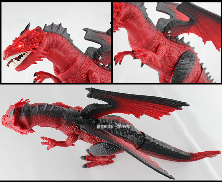 Lớn điều khiển từ xa khủng long phun mô phỏng đi bộ khủng long Jurassic Tyrannosaurus Fire Dragon mô hình đồ chơi sẽ gọi đồ chơi trang điểm cho bé