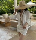 Кленовый лист, купальник, бюстгальтер пуш-ап, лонгслив, рубашка, пляжное платье, юбка, защита от солнца, V-образный вырез