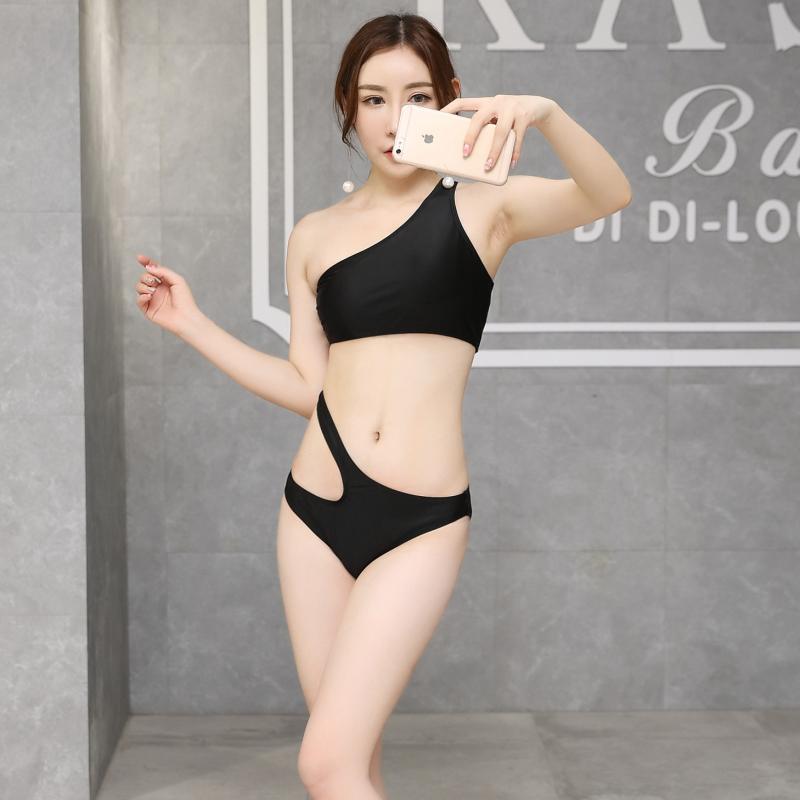 2019 bikini rỗng một mảnh gợi cảm tập hợp áo tắm nữ bikini bikini áo tắm mỏng spa bộ đồ bơi dài tay
