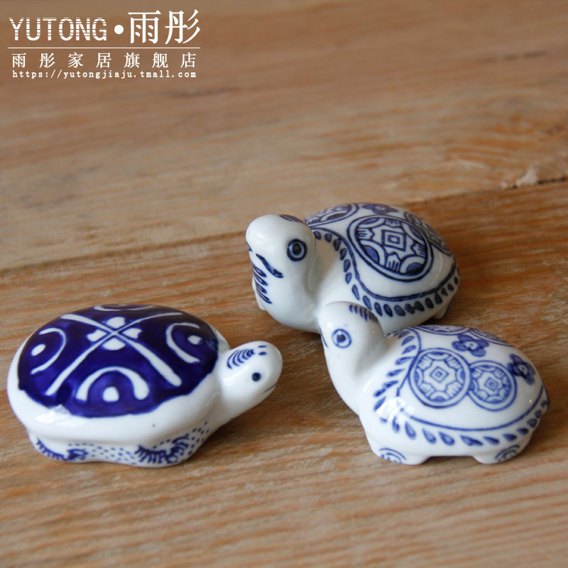 Ceramic duck fish swim world 】 【 the tortoise is home small goldfish furnishing articles can float in water tank and lovely