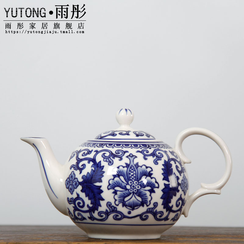 Blue and white porcelain of jingdezhen ceramics diamond coffee pot pot pot of cold boiled water