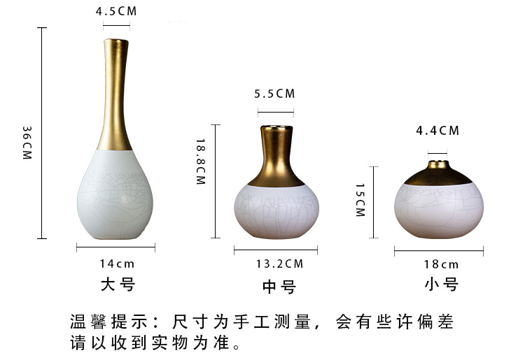 Jingdezhen ceramic furnishing articles of new Chinese style western - style decorations crackle bottle wine sitting room porch TV ark, vase