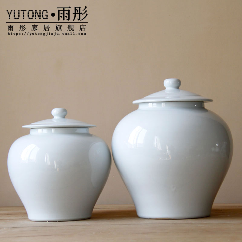 Opens to booking a soft outfit domestic act the role ofing single type of jingdezhen ceramics glaze white contracted and I adornment is placed ceramic pot