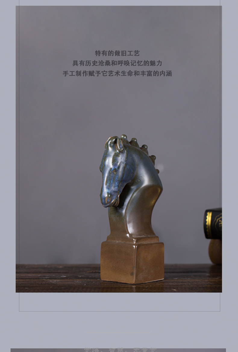 Ceramic horse furnishing articles office sitting room the opened the home decorative arts and crafts gift decoration