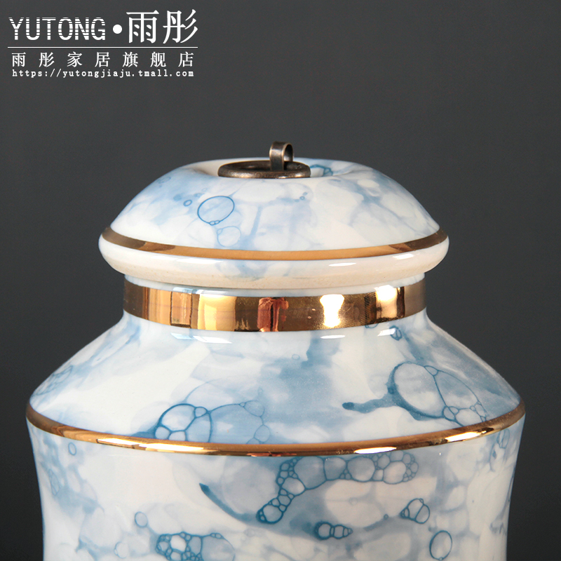 I and contracted ceramic flower vases creative ceramics plated gold and home furnishing articles sitting room