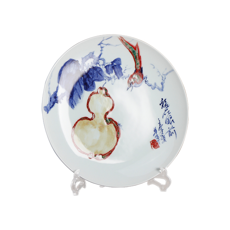 Jingdezhen porcelain gifts home hand - made decorative plate of ITO RaoHuaJun ceramics decoration plate hand - made the master works