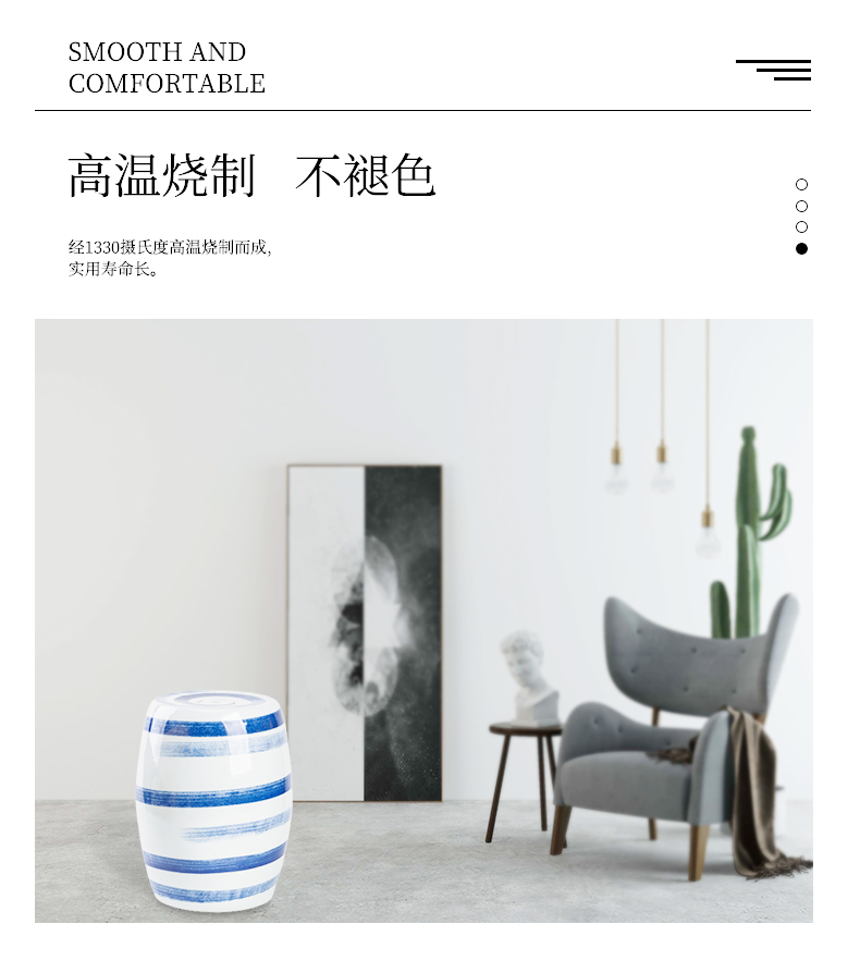 Jingdezhen ceramic who antique blue and white porcelain decorative balcony is suing courtyard garden blue and white porcelain ceramic who teahouse who