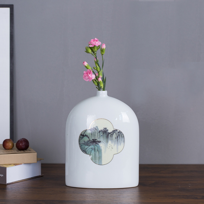 The New Chinese vase light key-2 luxury furnishing articles of modern ceramic creative example room living room home soft decoration ink vase