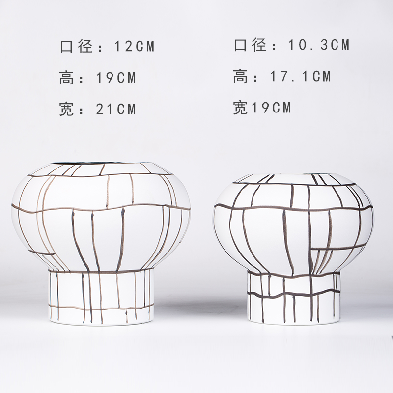 Northern wind ceramic vases, flower arrangement sitting room table, TV ark, creative household ceramics decoration decoration furnishing articles