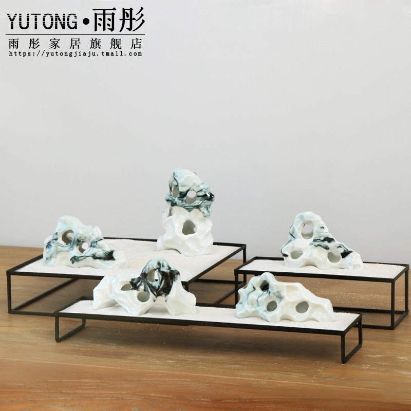 New Chinese style furnishing articles dry landscape rockery ceramic its soft adornment handicraft bijia paperweight sample room