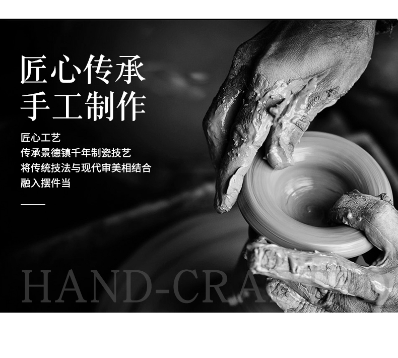 Jingdezhen rain tong household heat household minimalist designer tattoo art ceramic vase of blue and white porcelain vase