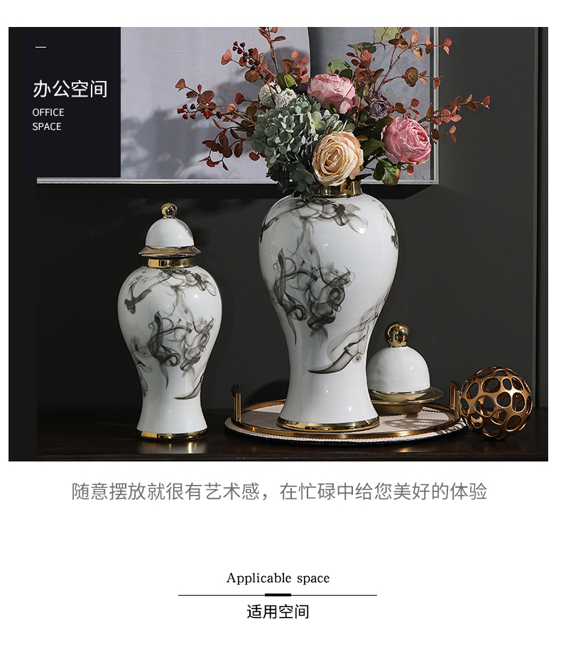 The rain tong home sitting room place between example adornment ornament general ink pot ceramic vase ceramic furnishing articles