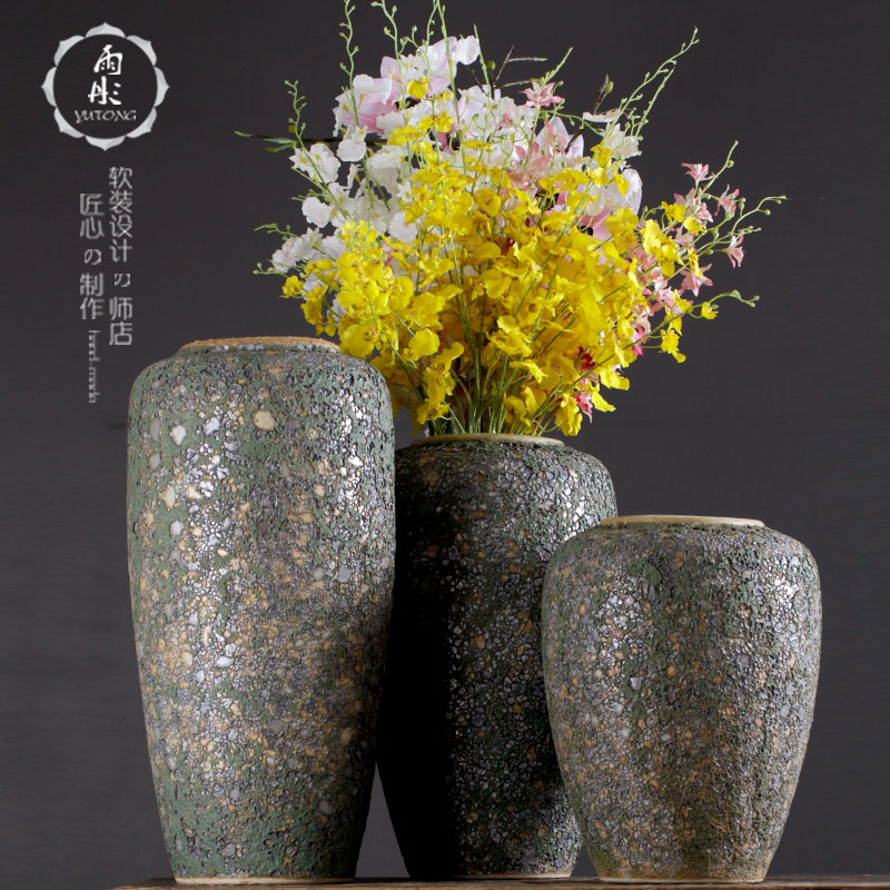 European modern creative contracted sitting room of large household soft adornment ceramics pottery flower flower art furnishing articles