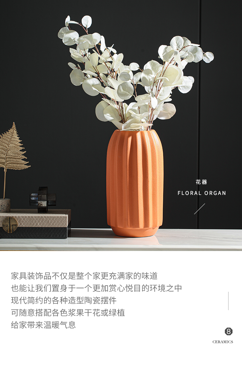 Rain tong I and contracted furnishing articles minimalist ceramic vase example room ceramic vase villa, ceramic vases, pottery and porcelain