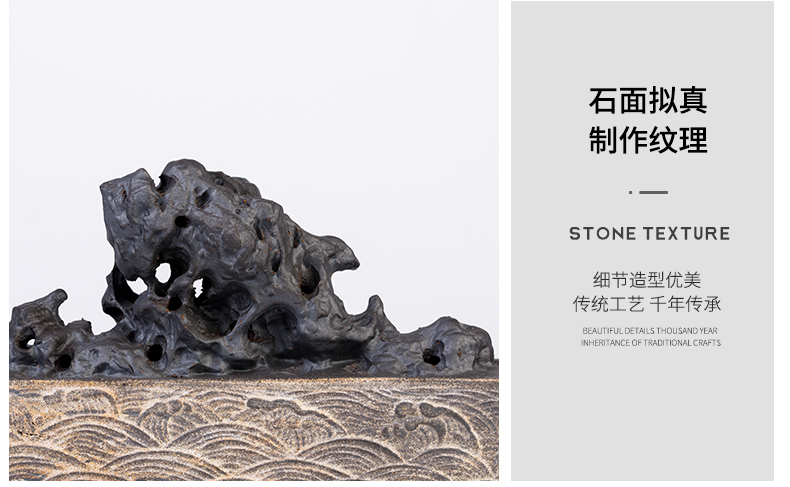 New Chinese style ceramic rockery place soft adornment example room TV ark, book hotel the sitting room porch decoration of zen