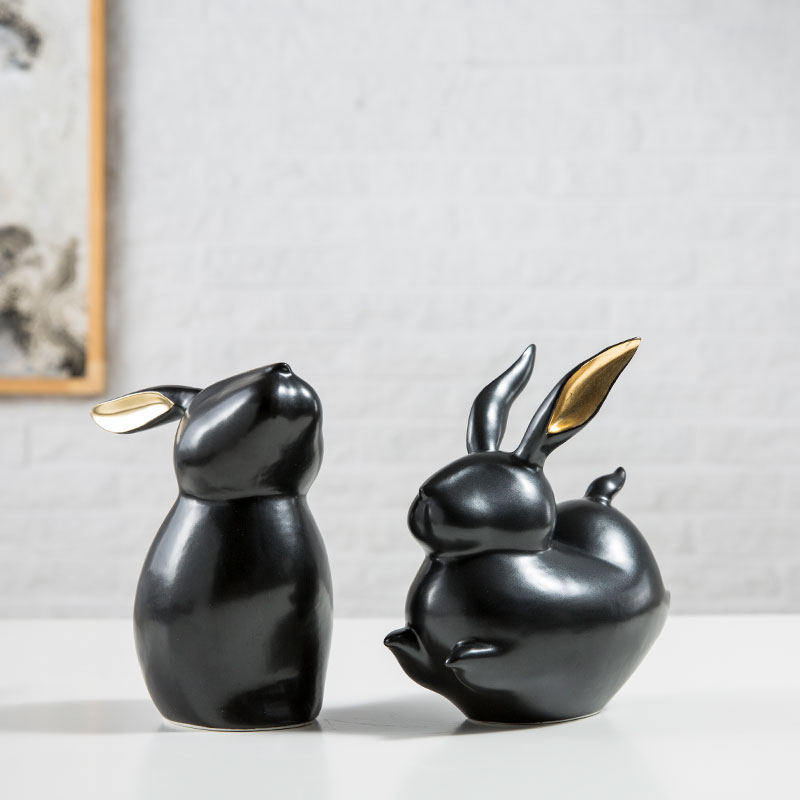 The rabbit furnishing articles large creative express girl children bedroom home decoration ceramics room decoration