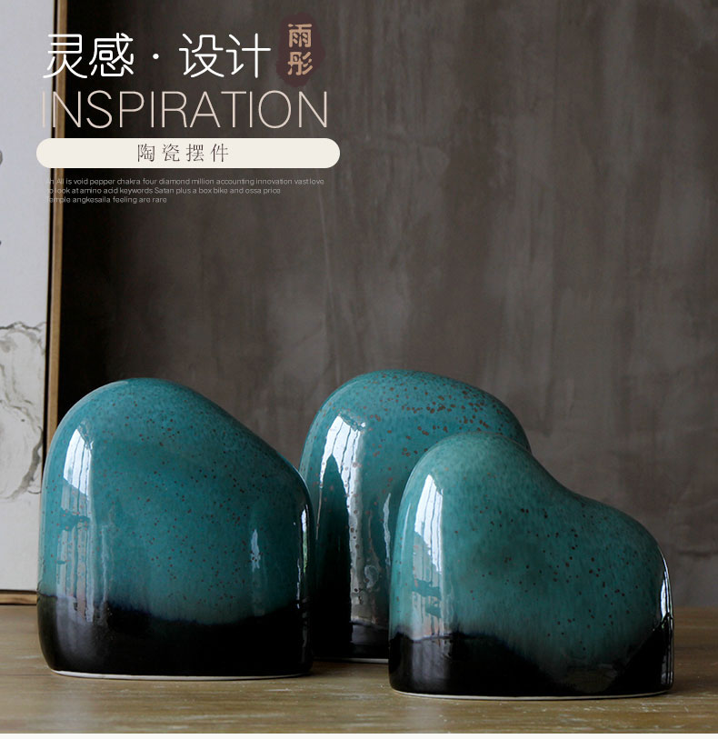 Jingdezhen ceramic study place to live in the sitting room porch desktop ornaments hand - made beaming