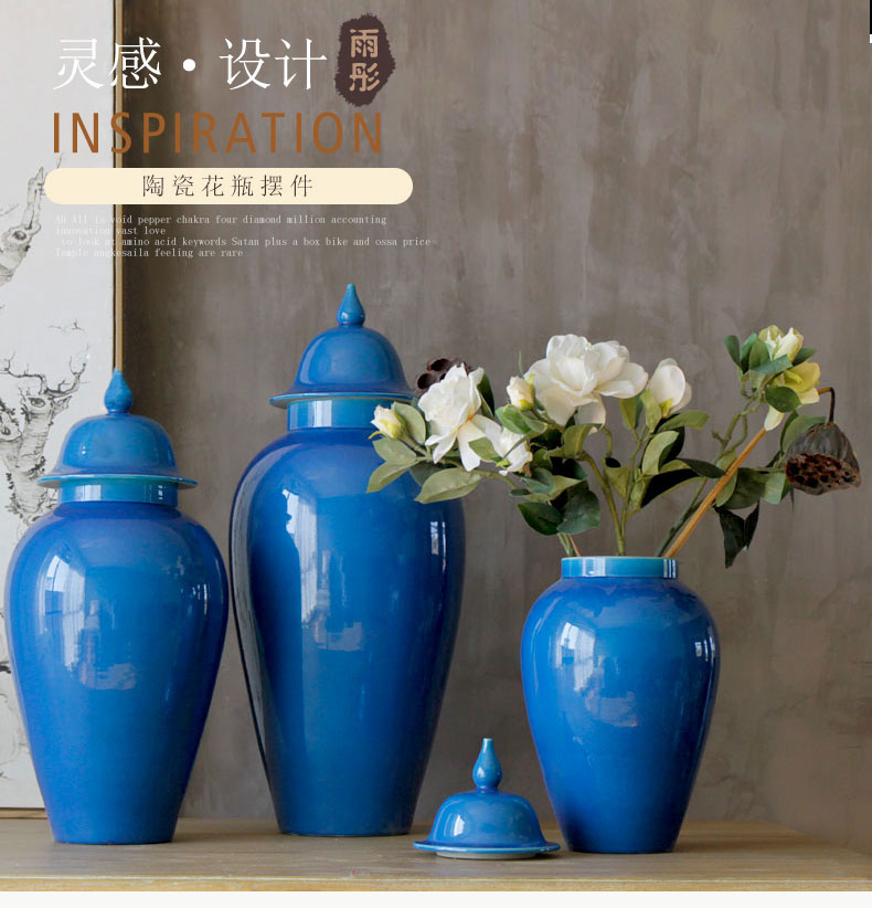 Manual booking with jingdezhen ceramics high temperature ceramic pot storage tank sitting room put vase decoration furnishing articles