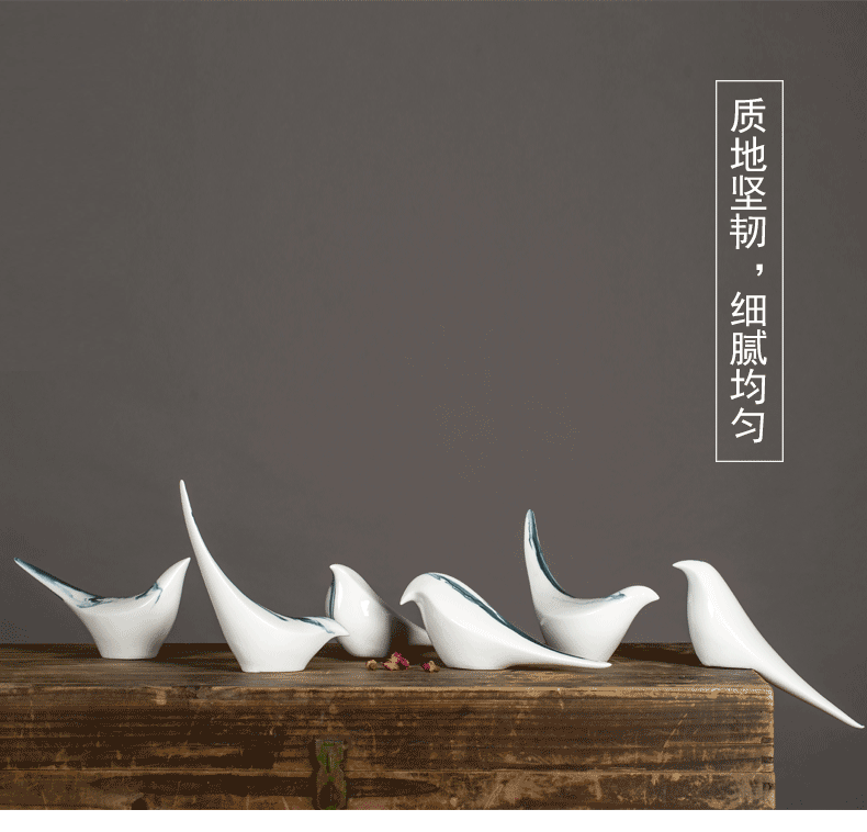 New Chinese style household modern creative ceramic lovely bird furnishing articles example room sitting room TV cabinet study ornaments