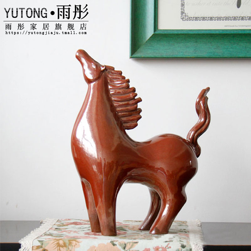 Jingdezhen ceramic its horse furnishing articles ornaments up porcelain creative living room home handicraft furnishing articles
