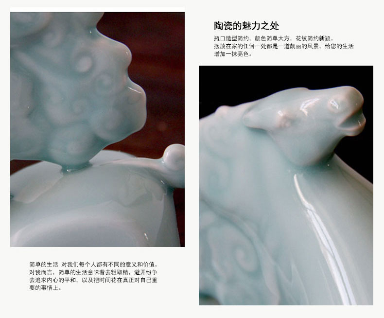 Jingdezhen ceramic horse furnishing articles sitting room home decoration ceramic handicraft decoration household ceramic horse furnishing articles