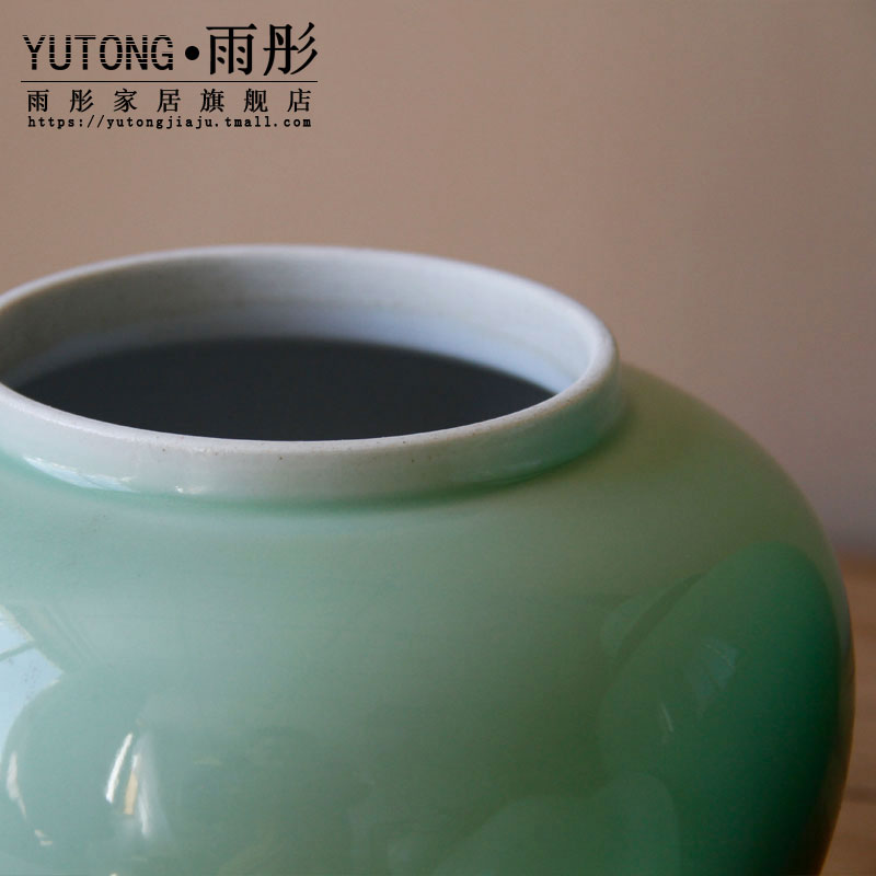 Jingdezhen ceramics by hand shadow blue glaze with cover storage tank example room soft outfit ceramic pot to decorate the study hall