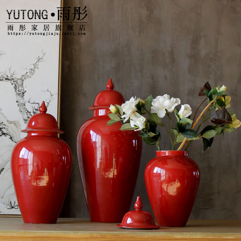 Manual booking with jingdezhen ceramics high temperature ceramic pot storage tank sitting room put vase decoration furnishing articles