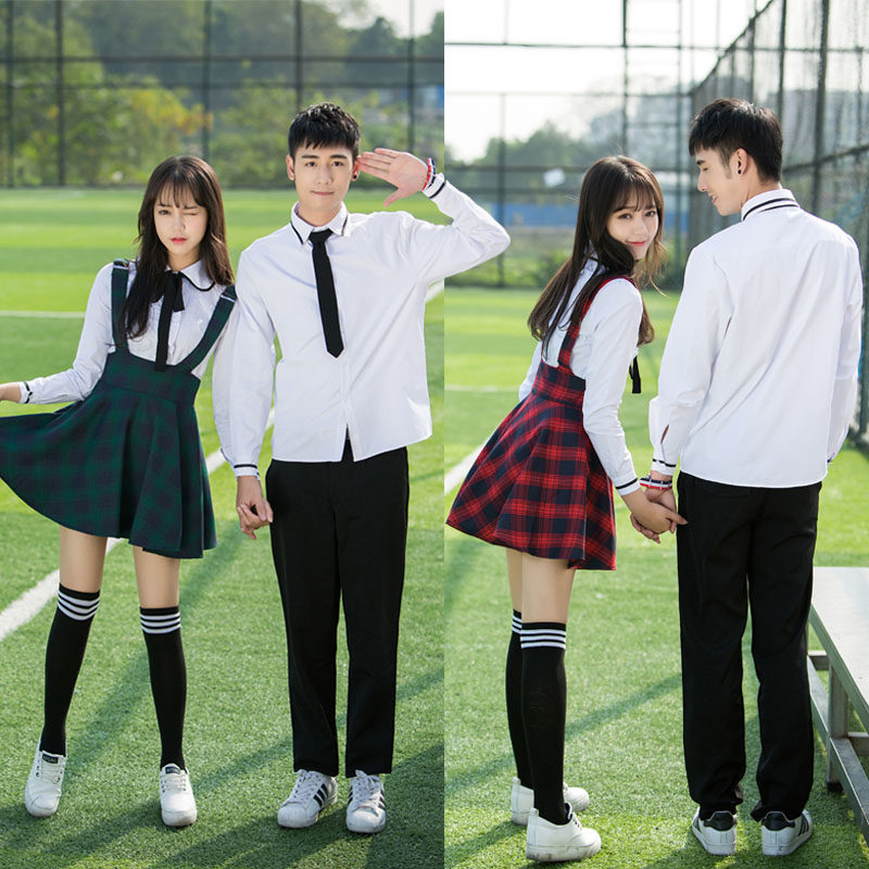 Spring and Autumn college style school uniform suit Korean middle