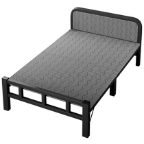 Fer Art Bed Modern Minima Single Home Lunch Break Folding Bed Thickened Reinforced Dorm Bed Rental House Adult Iron Bed