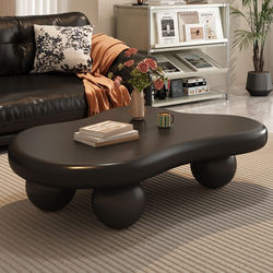 French Style Cloud Coffee Table For Home Living Room Accessible Luxury Shaped Table Small Apartment Minimalist Modern Internet Red Black Tea Table