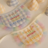 Брендовый милый нагрудник, слюнявчик, в корейском стиле, с вышивкой