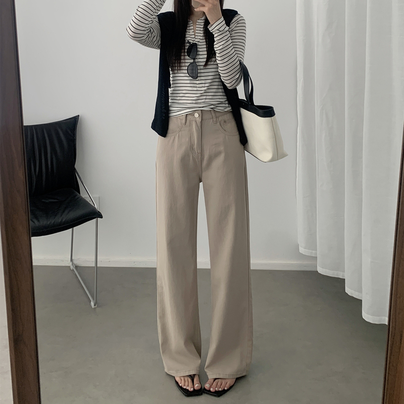 [Clearance Item] Amore Straight-Leg Tencel Jeans for Women, Thin 2026 High-Waisted Lyocell Wide-Leg Pants