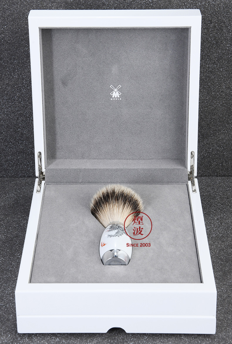 German mason MEISSEN porcelain MuLe Mu Hle be black Ming dragon badger hair brush porcelain handle