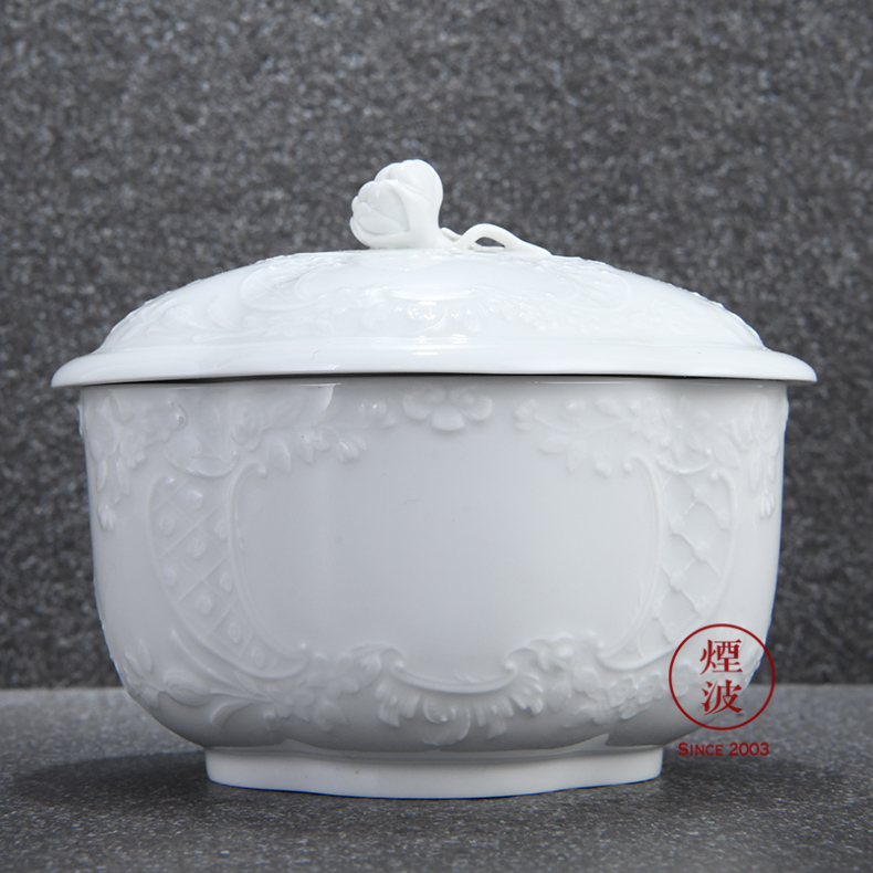 German mason mason meisen new marseille series pure white porcelain anaglyph sugar pot tureen coffee set