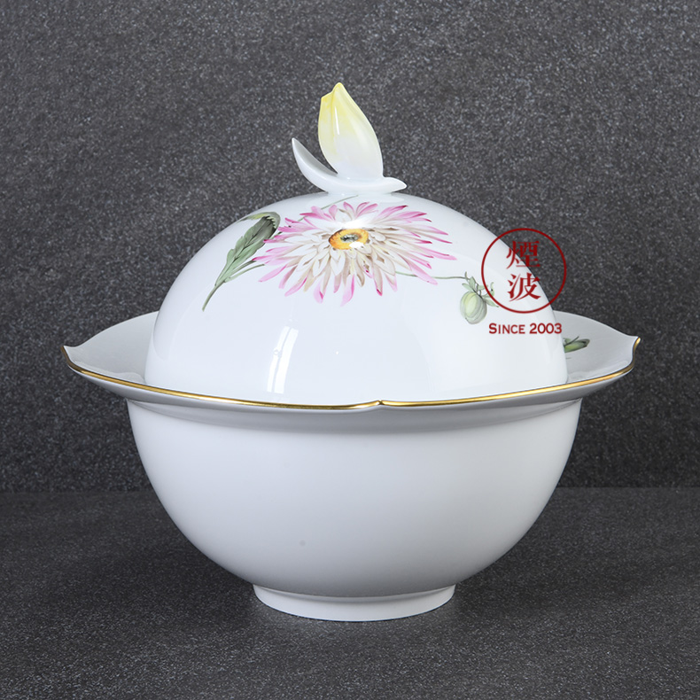 German mason MEISSEN porcelain magic wave series banquet tureen soup bowl of soup plate tableware