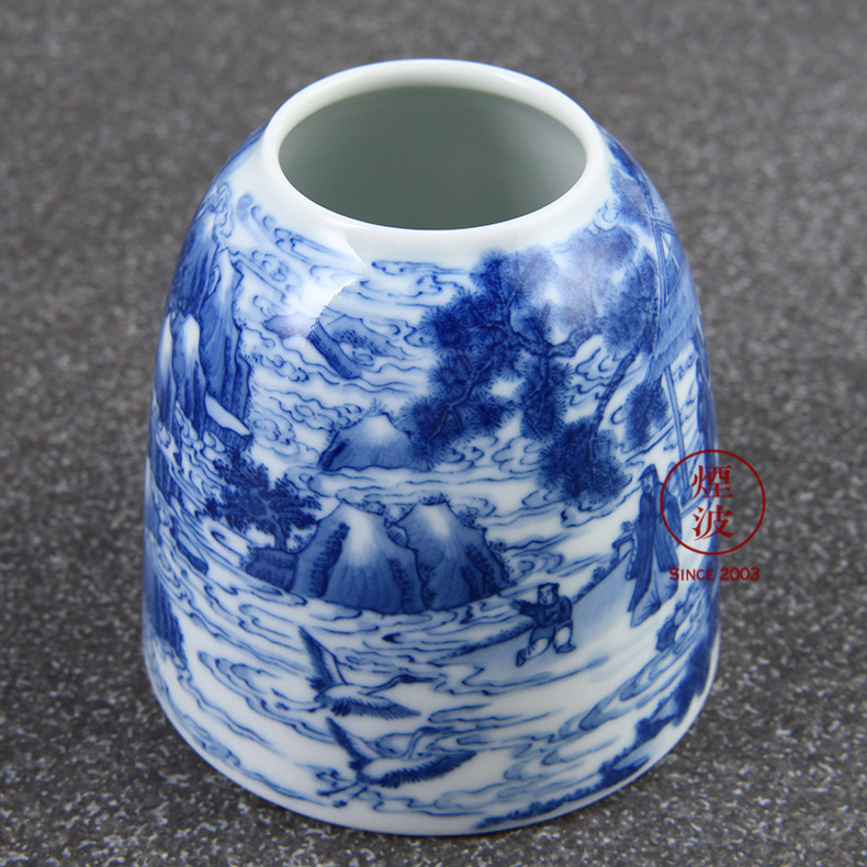 Those hidden up porcelain jingdezhen sleep mountain with the movement of dongpo put crane figure statute of horseshoe water cheng